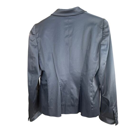 Moschino Cheap and Chic Vintage Black Satin Skirt Suit Set Size 10, measures a 6 - Picture 8 of 11